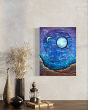 Load image into Gallery viewer, Two Moons - Original Light Reactive Painting