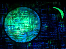 Load image into Gallery viewer, To The Moon And Back . Original Light Reactive Painting
